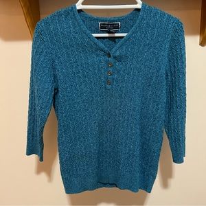 Karen Scott Blue Sweater